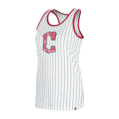 Cleveland Guardians New Era Women's Gameday Pinstripe Tank Top - White - New Era on Sale