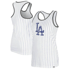 Los Angeles Dodgers New Era Women's Gameday Pinstripe Tank Top - White - New Era Lifestyle