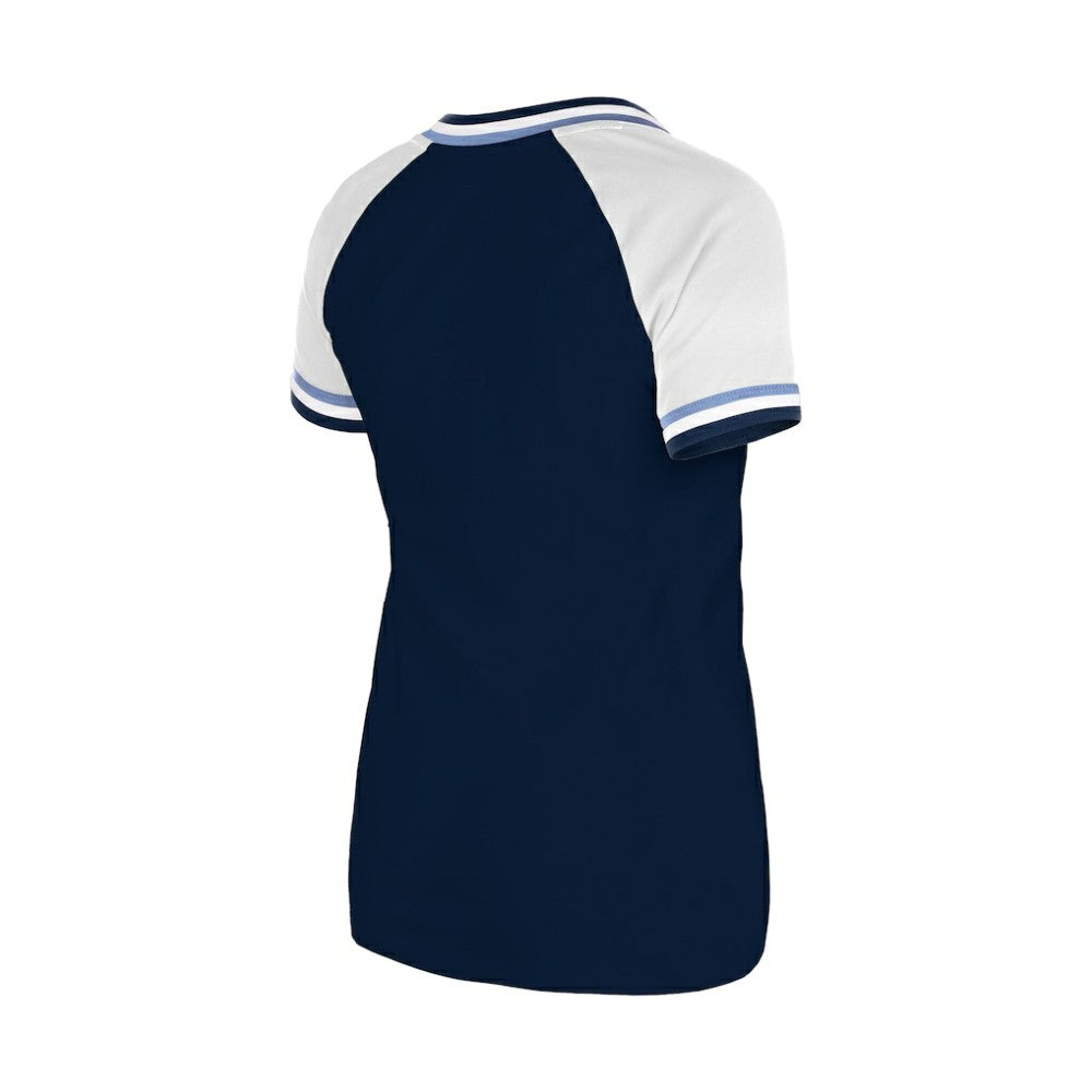 Tampa Bay Rays New Era Women's Gameday Raglan V-Neck T-Shirt - Navy - New Era Lifestyle