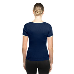 Atlanta Braves New Era Women's Throwback Lace Up T-Shirt - Navy - New Era Discount