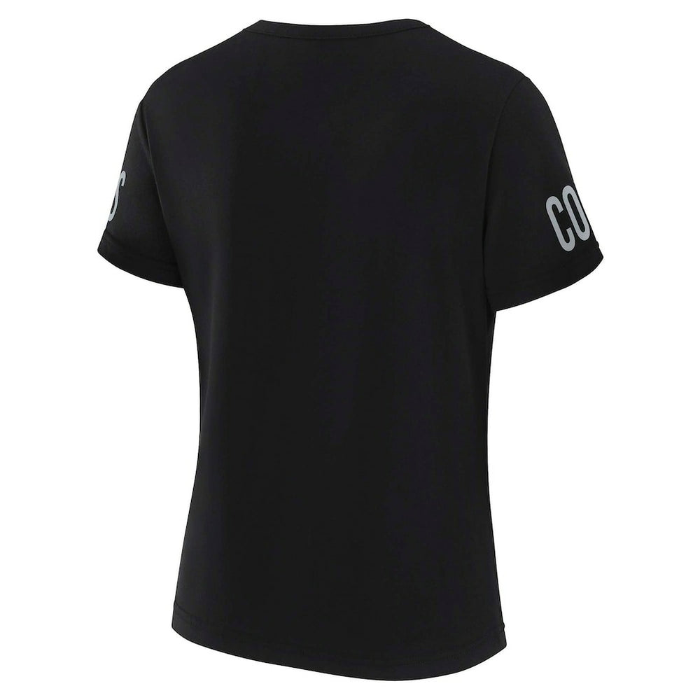 Dallas Cowboys WEAR by Erin Andrews x Gracie Hunt Women's Draft Me Lace-Up T-Shirt Black
