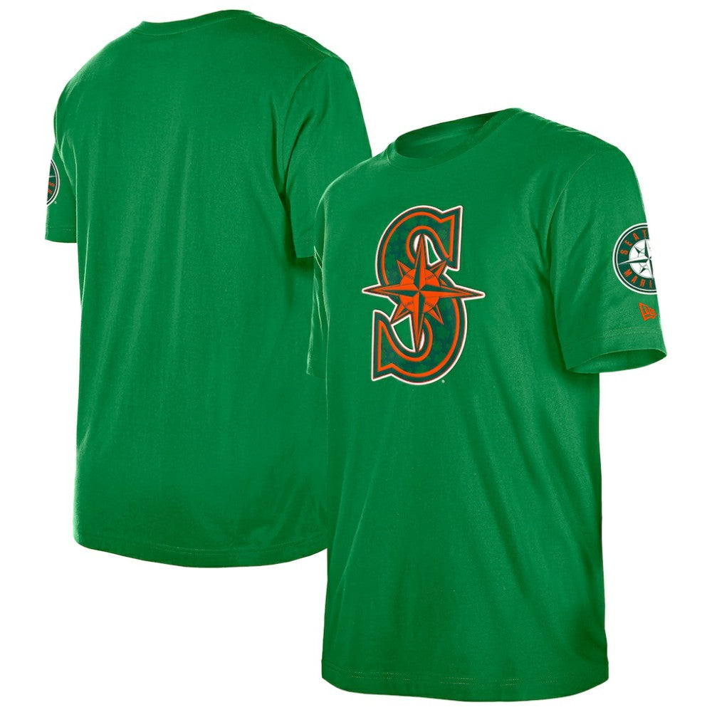 Seattle Mariners New Era St. Patrick's Day Shamrock Fill T-Shirt - Kelly Green - New Era Discount