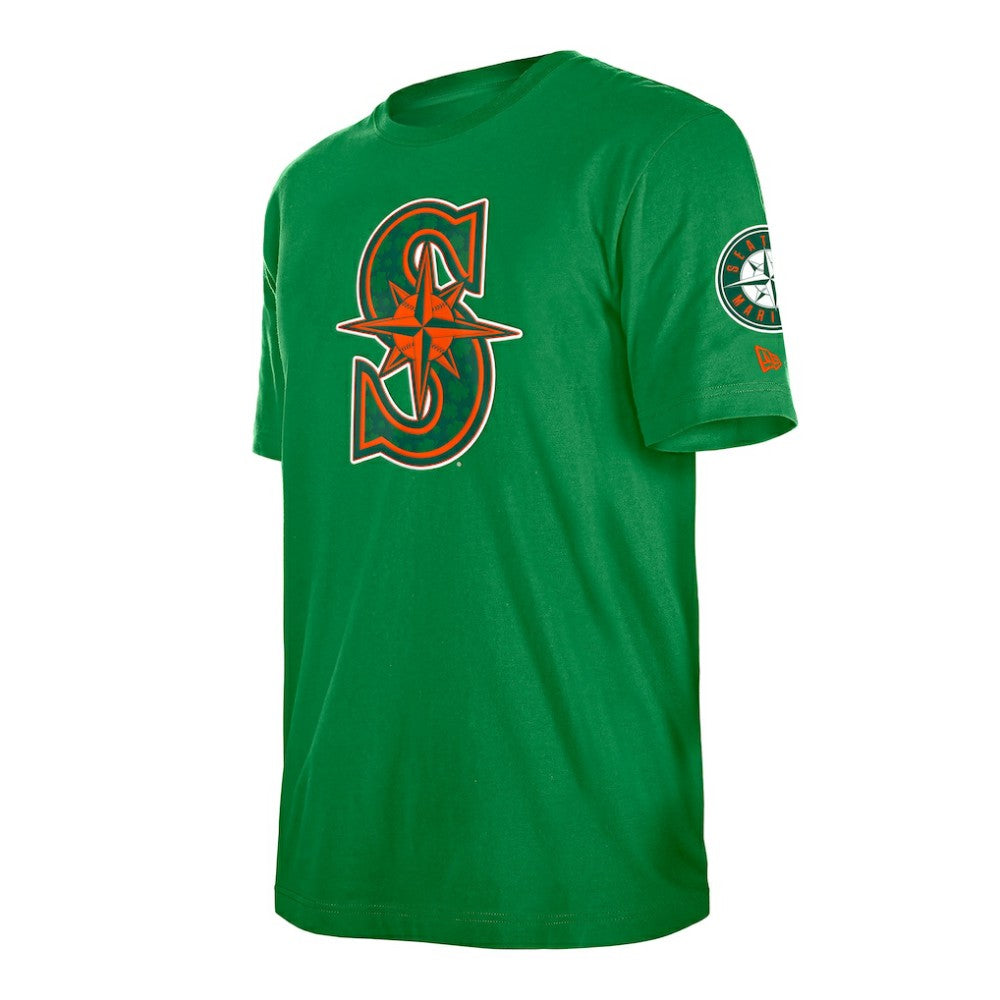 Seattle Mariners New Era St. Patrick's Day Shamrock Fill T-Shirt - Kelly Green - New Era Discount