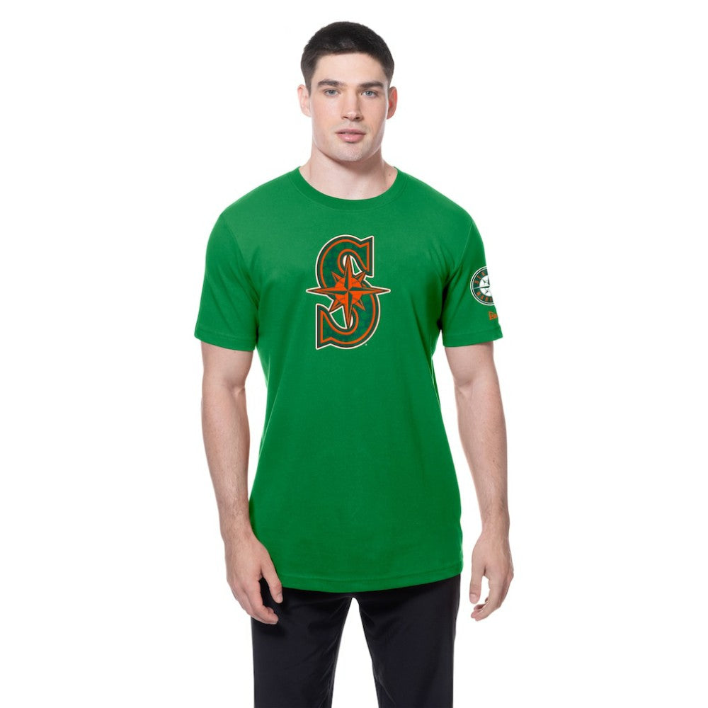 Seattle Mariners New Era St. Patrick's Day Shamrock Fill T-Shirt - Kelly Green - New Era Discount