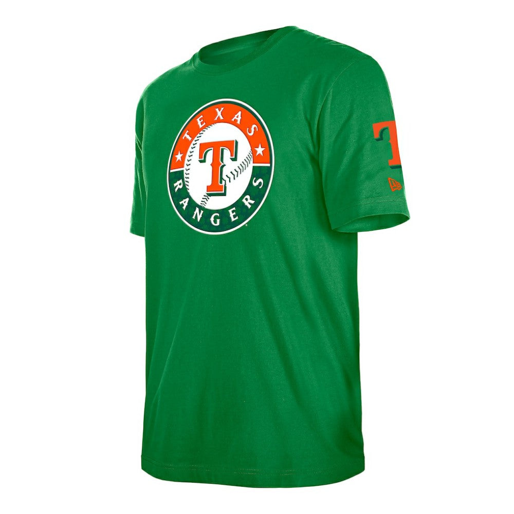 Texas Rangers New Era St. Patrick's Day Shamrock Fill T-Shirt - Kelly Green - New Era Sale