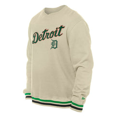Detroit Tigers New Era St. Patrick's Day Twill Pullover Sweatshirt - Cream - New Era Sale