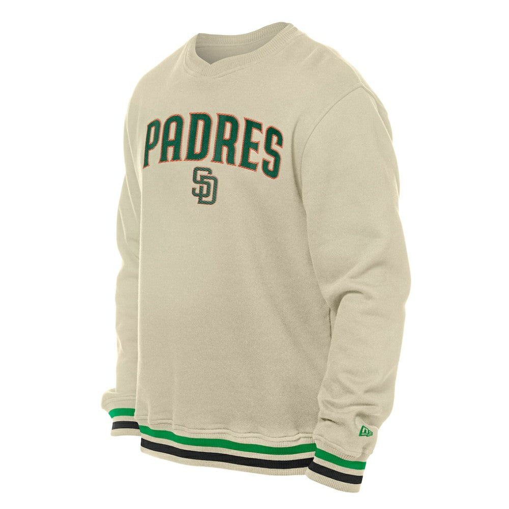 San Diego Padres New Era St. Patrick's Day Twill Pullover Sweatshirt - Cream - New Era Sale