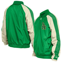 Los Angeles Dodgers New Era St. Patrick's Day Ripstop Raglan Quarter-Zip Windbreaker - Kelly Green - New Era Sale
