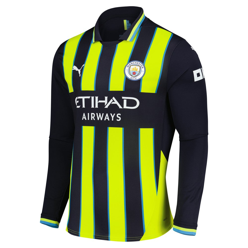 Erling Haaland Manchester City 2024/25 Away Replica Long Sleeve Player Jersey Navy - Puma outlet