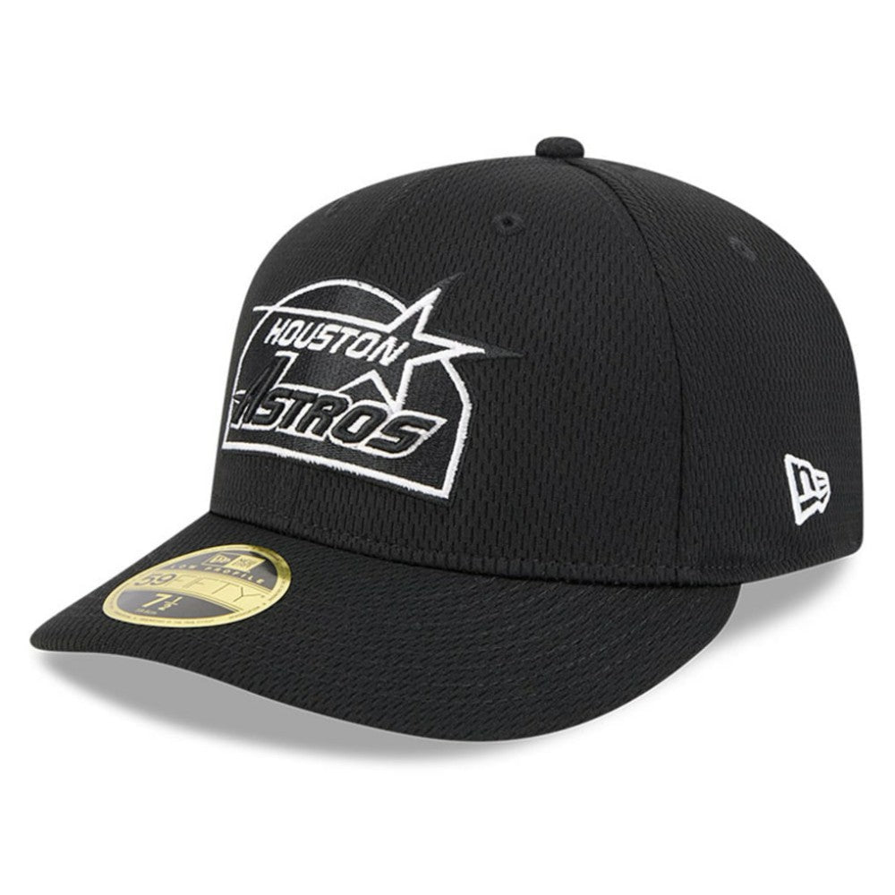Houston Astros New Era 2025 MLB Clubhouse Low Profile 59FIFTY Fitted Hat - Black - New Era Lifestyle