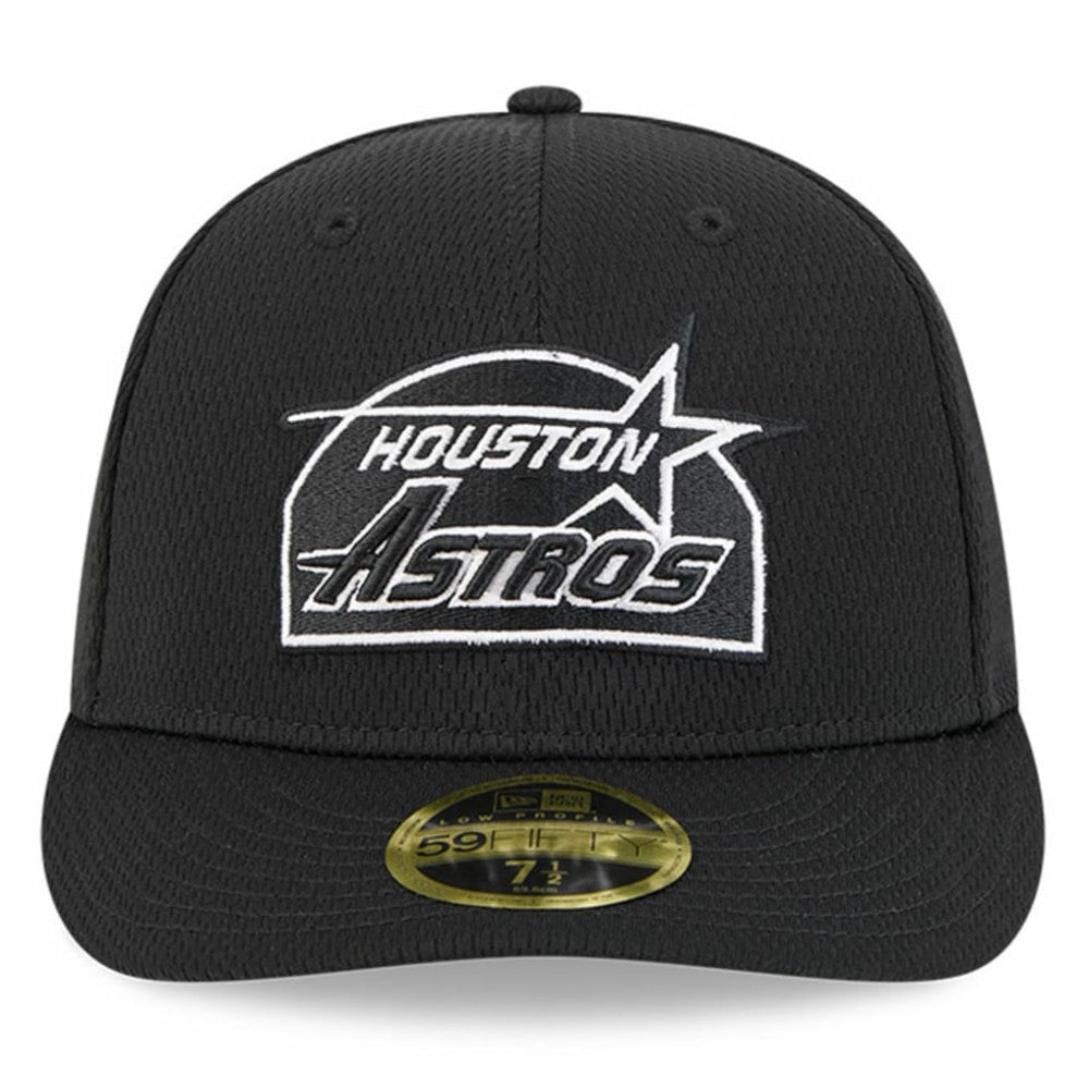 Houston Astros New Era 2025 MLB Clubhouse Low Profile 59FIFTY Fitted Hat - Black - New Era Lifestyle