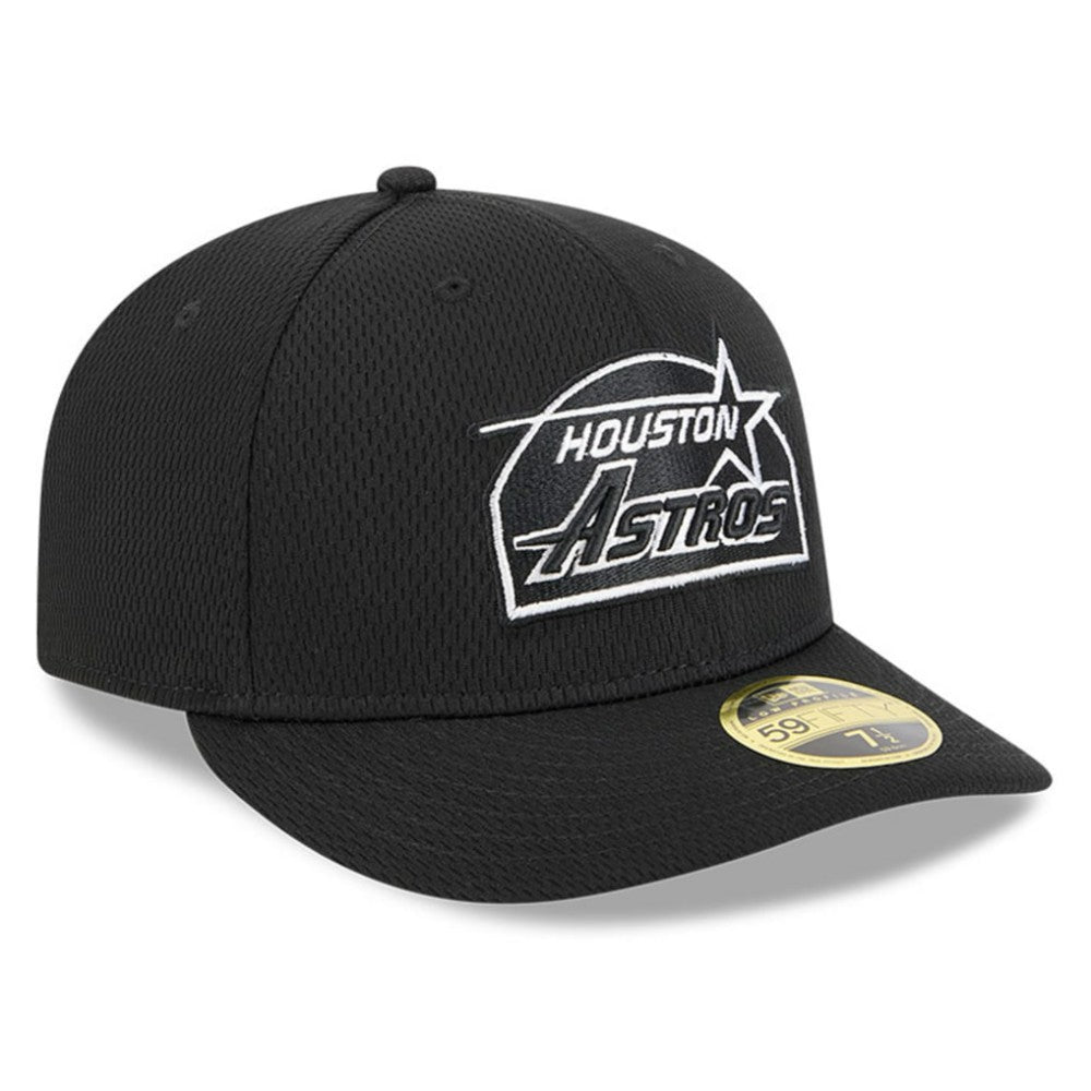 Houston Astros New Era 2025 MLB Clubhouse Low Profile 59FIFTY Fitted Hat - Black - New Era Lifestyle