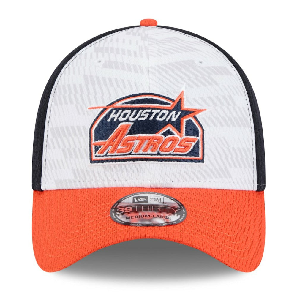 Houston Astros New Era 2025 MLB Clubhouse 39THIRTY Flex Hat - Navy/Orange - New Era on Sale