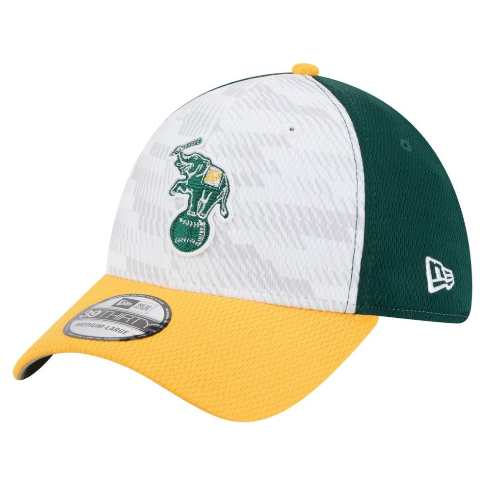 Athletics New Era 2025 MLB Clubhouse 39THIRTY Flex Hat - Dark Green/Gold - New Era Sale