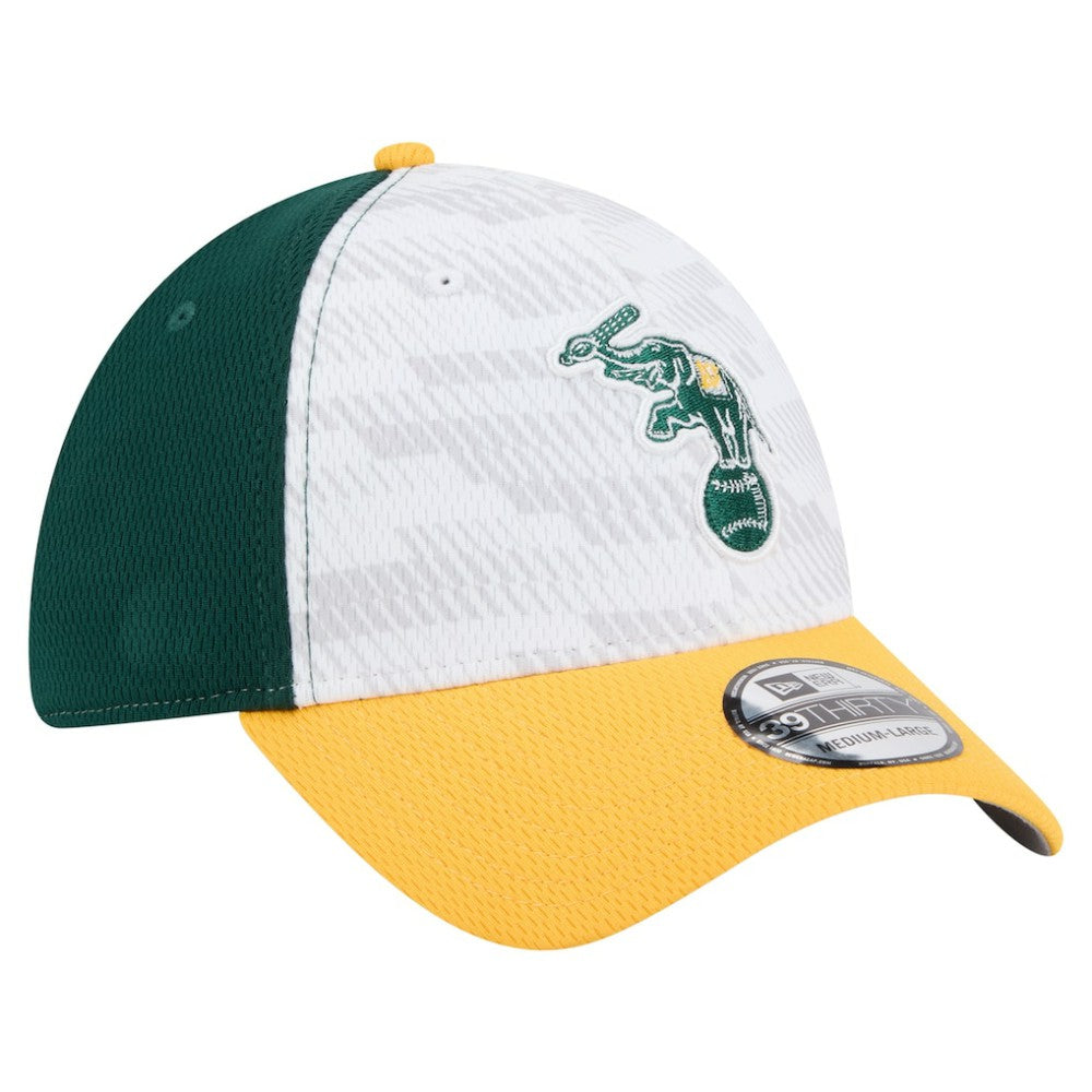 Athletics New Era 2025 MLB Clubhouse 39THIRTY Flex Hat - Dark Green/Gold - New Era Sale
