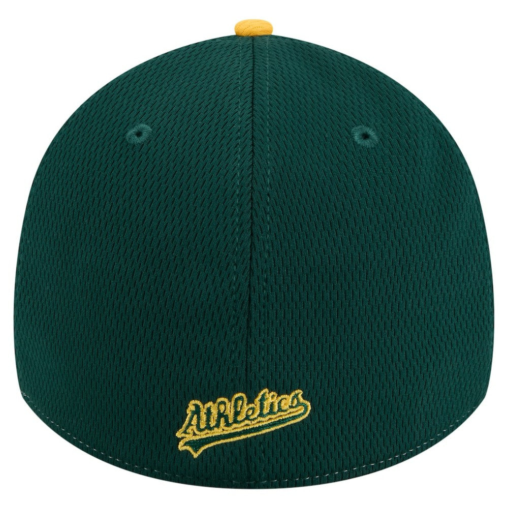 Athletics New Era 2025 MLB Clubhouse 39THIRTY Flex Hat - Dark Green/Gold - New Era Sale