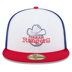 Texas Rangers New Era 2025 MLB Clubhouse 59FIFTY Fitted Hat - Royal/Red - New Era Online