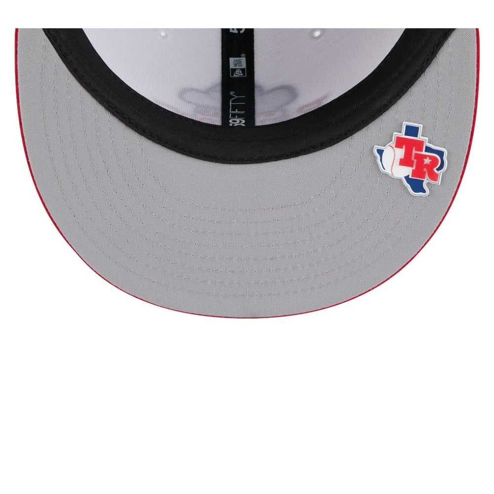 Texas Rangers New Era 2025 MLB Clubhouse 59FIFTY Fitted Hat - Royal/Red - New Era Online