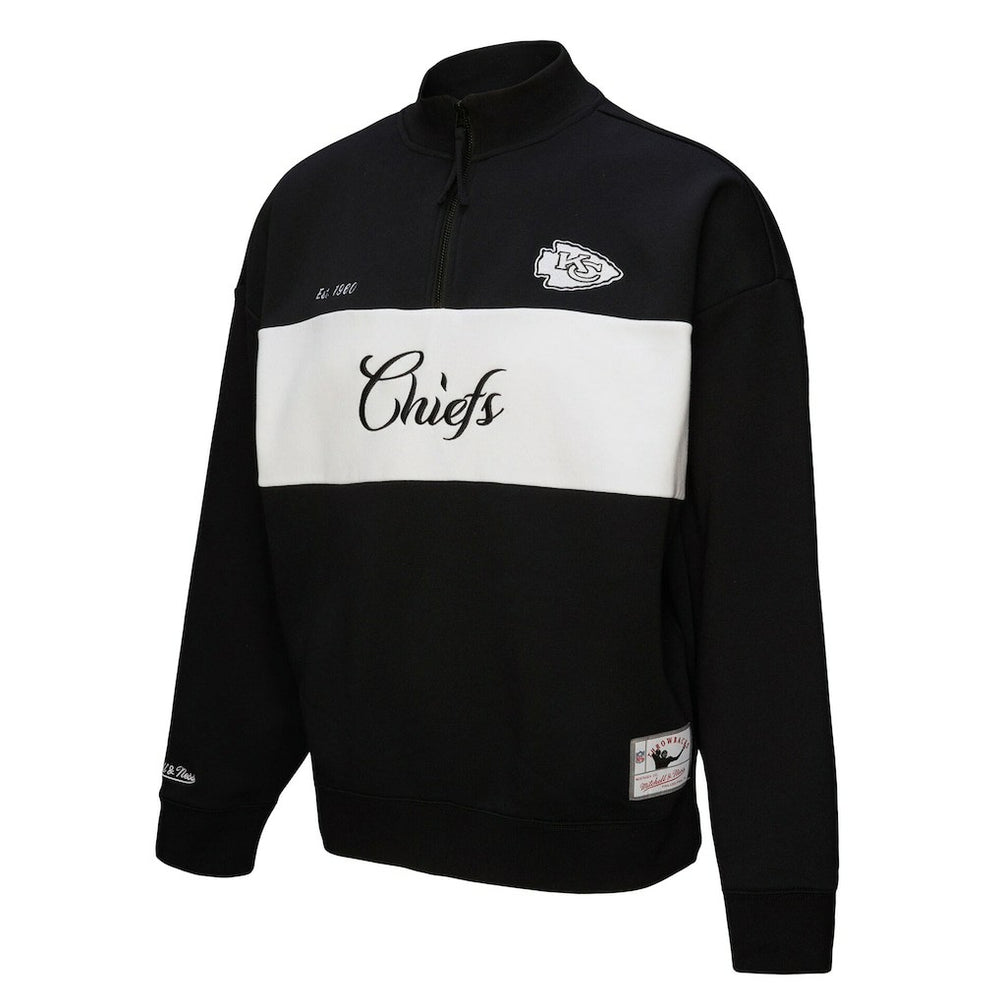 Mitchell & Ness Kansas City Chiefs Women's Quarter-Zip Jacket Black
