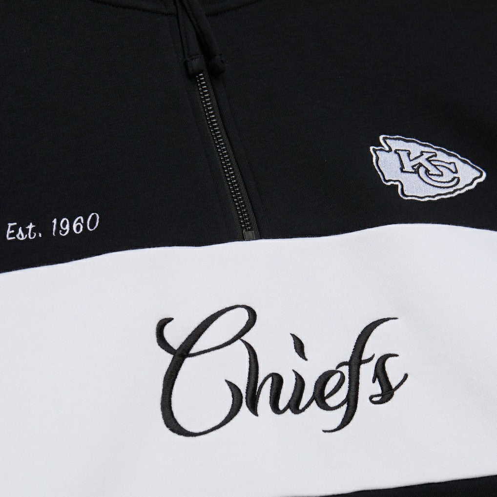 Mitchell & Ness Kansas City Chiefs Women's Quarter-Zip Jacket Black