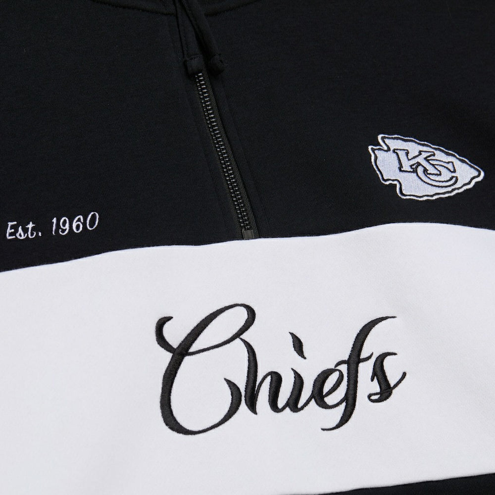 Mitchell & Ness Kansas City Chiefs Women's Quarter-Zip Jacket Black