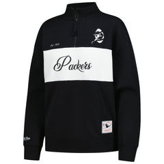 Mitchell & Ness Green Bay Packers Women's Quarter-Zip Jacket Black