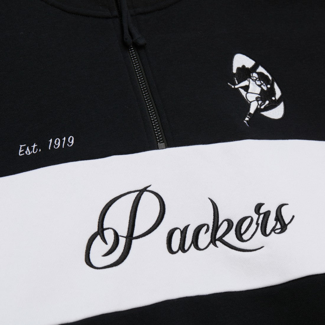 Mitchell & Ness Green Bay Packers Women's Quarter-Zip Jacket Black