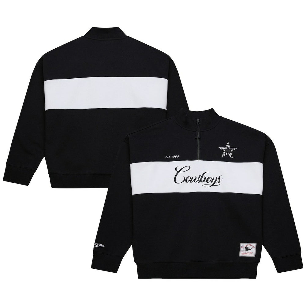 Mitchell & Ness Dallas Cowboys Women's Quarter-Zip Jacket Black