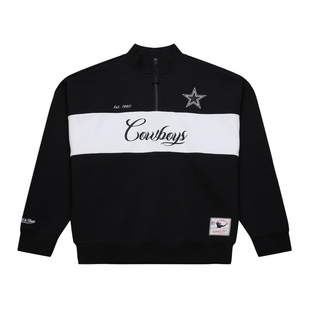 Mitchell & Ness Dallas Cowboys Women's Quarter-Zip Jacket Black