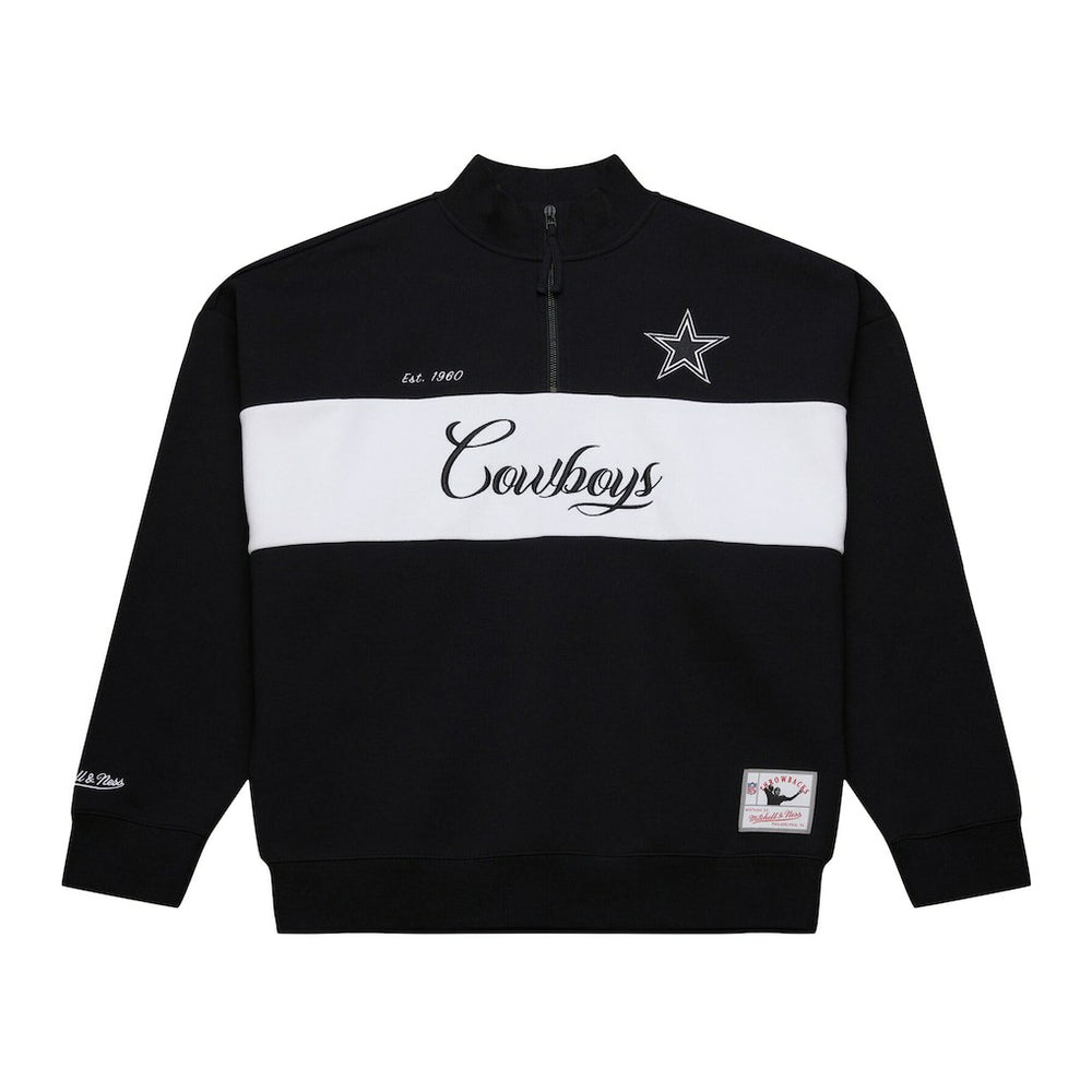 Mitchell & Ness Dallas Cowboys Women's Quarter-Zip Jacket Black