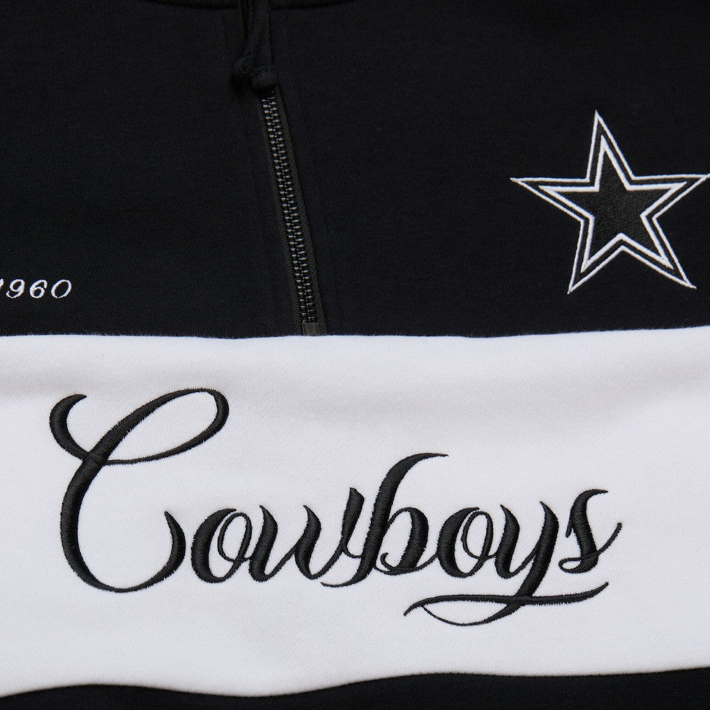 Mitchell & Ness Dallas Cowboys Women's Quarter-Zip Jacket Black