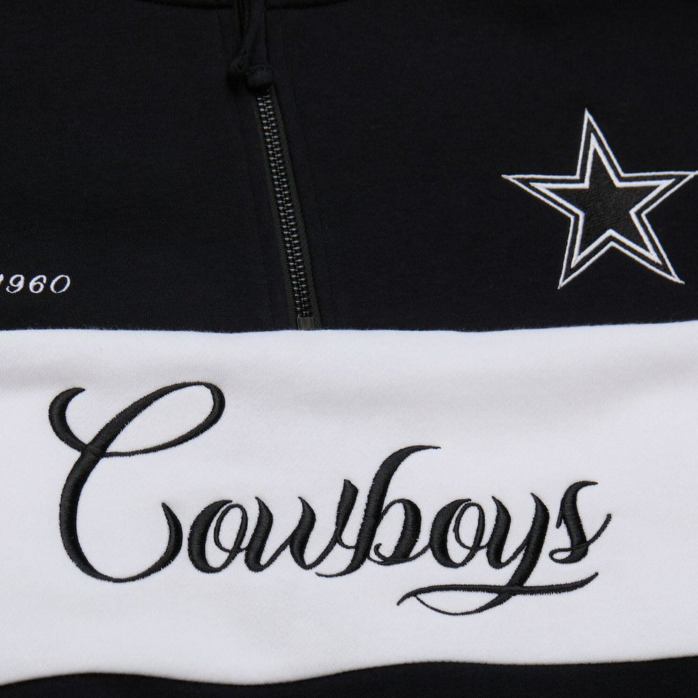 Mitchell & Ness Dallas Cowboys Women's Quarter-Zip Jacket Black