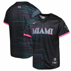 Miami Marlins Youth 2025 City Connect Limited Jersey - Black - MLB Lifestyle