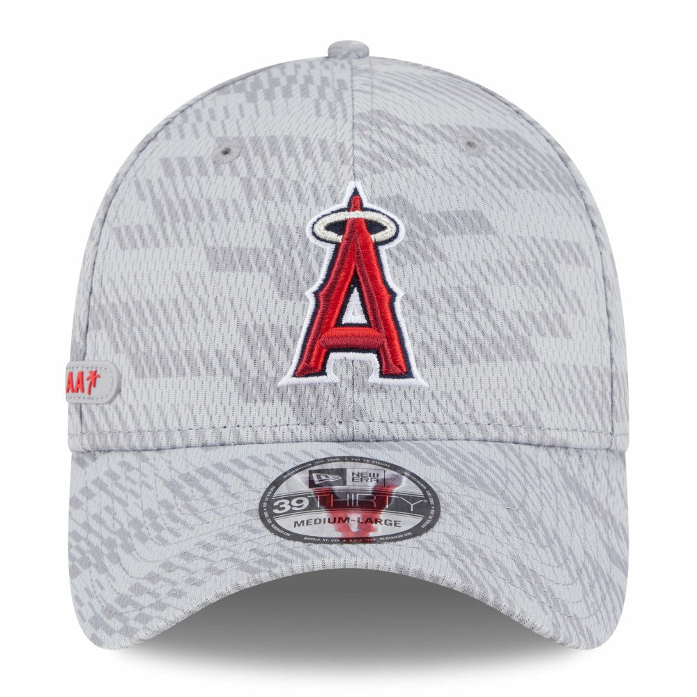 Los Angeles Angels New Era 2025 MLB Clubhouse 39THIRTY Flex Hat - Gray - New Era Sale