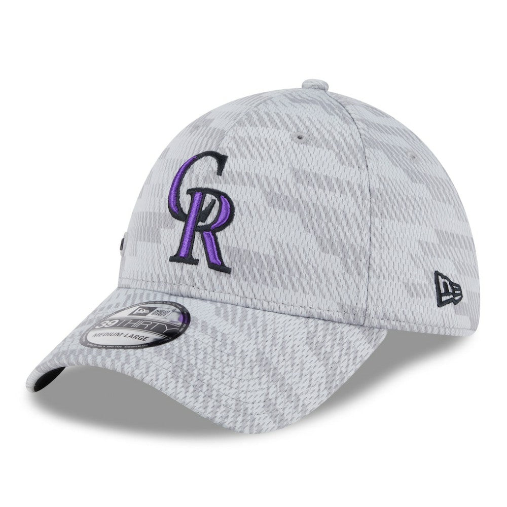 Colorado Rockies New Era 2025 MLB Clubhouse 39THIRTY Flex Hat - Gray - New Era on Sale