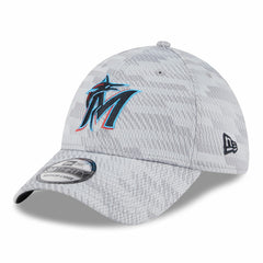 Miami Marlins New Era 2025 MLB Clubhouse 39THIRTY Flex Hat - Gray - New Era Sale