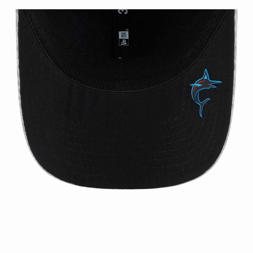Miami Marlins New Era 2025 MLB Clubhouse 39THIRTY Flex Hat - Gray - New Era Sale