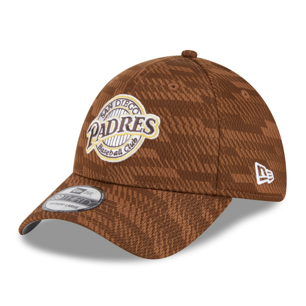 San Diego Padres New Era 2025 MLB Clubhouse 39THIRTY Flex Hat - Brown - New Era on Sale
