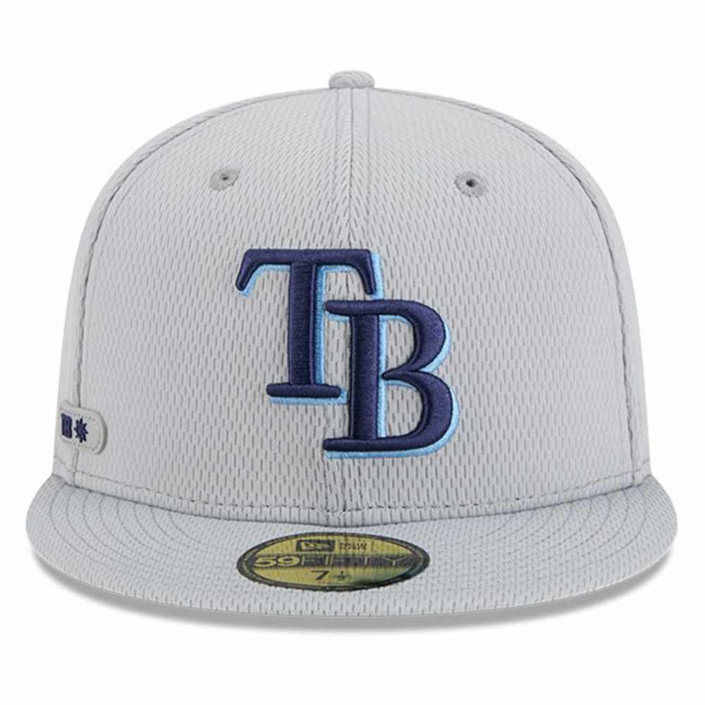 Tampa Bay Rays New Era 2025 MLB Clubhouse 59FIFTY Fitted Hat - Gray - New Era Sale