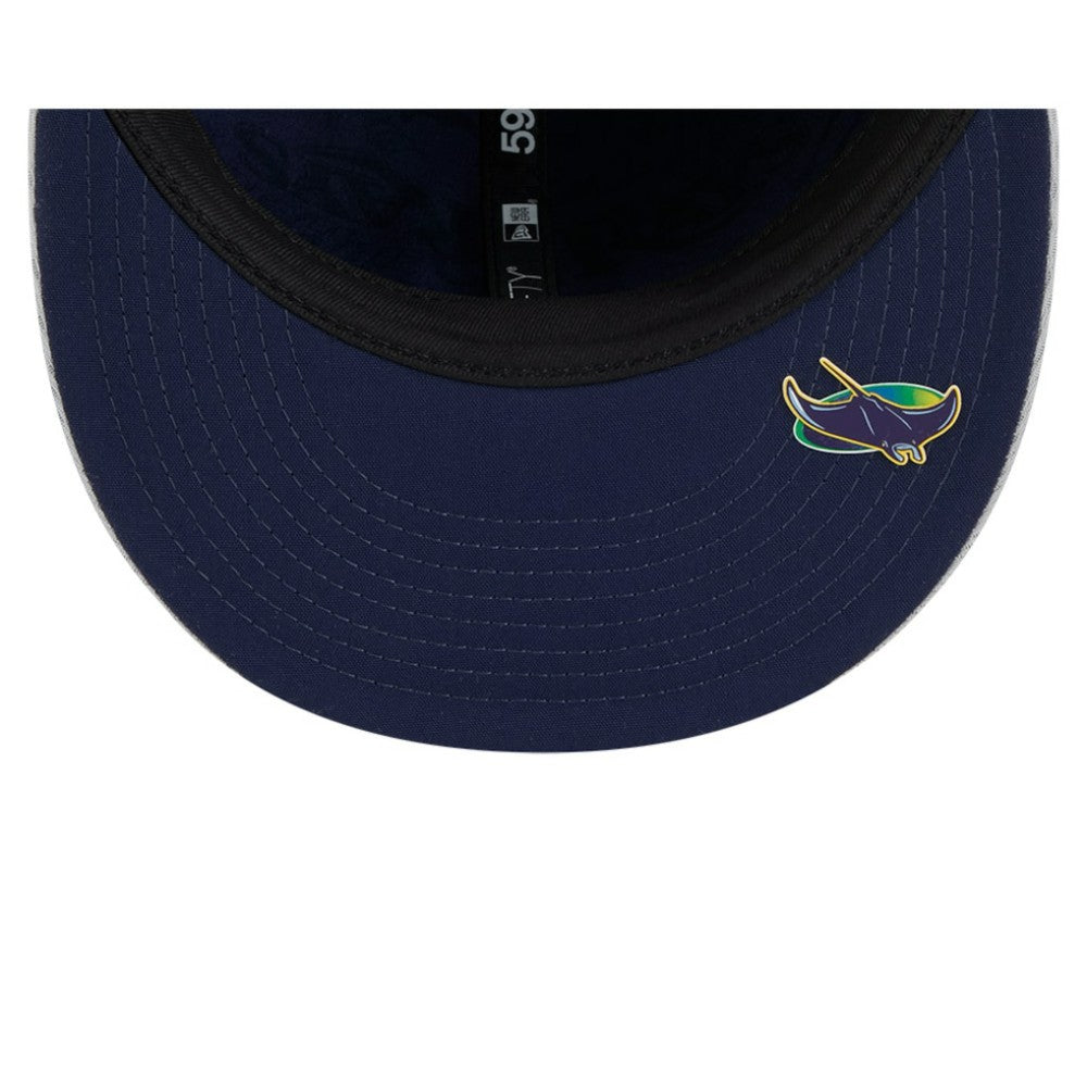 Tampa Bay Rays New Era 2025 MLB Clubhouse 59FIFTY Fitted Hat - Gray - New Era Sale