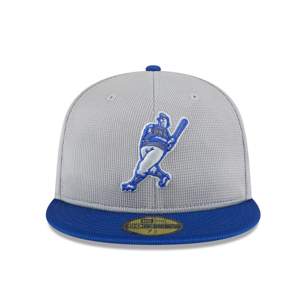 Milwaukee Brewers New Era 2025 Batting Practice 59FIFTY Fitted Hat - Gray/Royal - New Era Discount