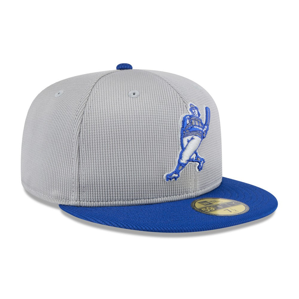 Milwaukee Brewers New Era 2025 Batting Practice 59FIFTY Fitted Hat - Gray/Royal - New Era Discount