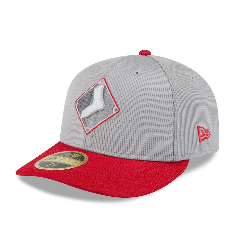 Chicago White Sox New Era 2025 Batting Practice Low Profile 59FIFTY Fitted Hat - Gray/Red - New Era Lifestyle