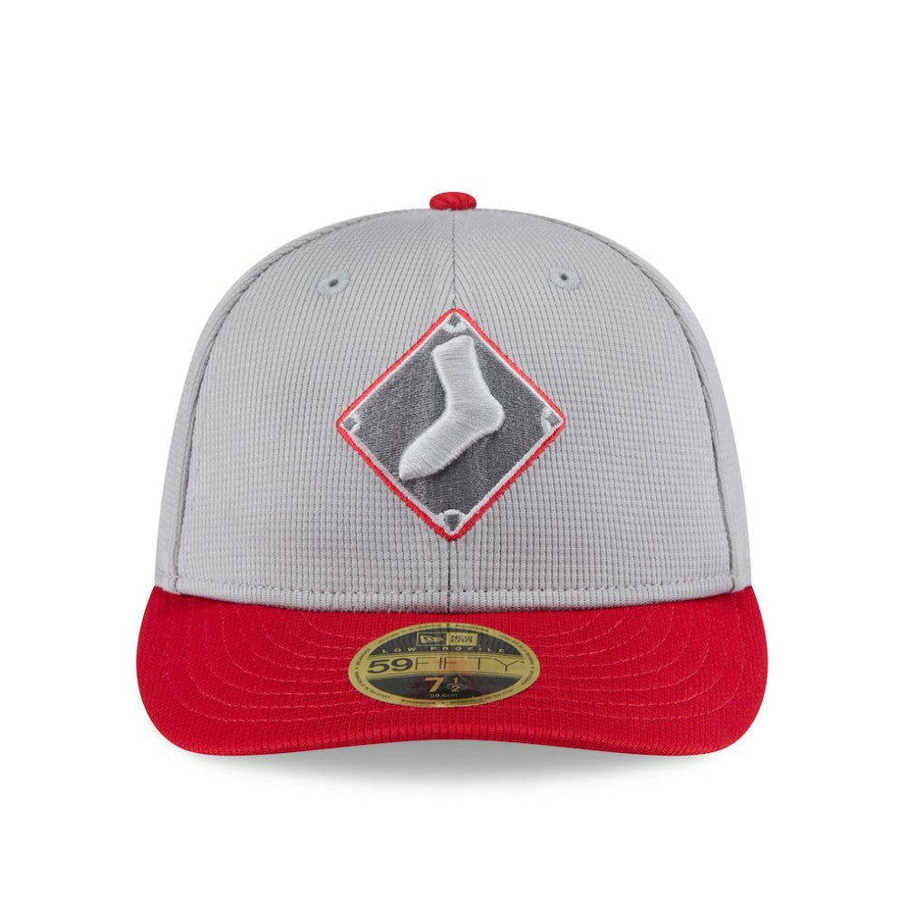 Chicago White Sox New Era 2025 Batting Practice Low Profile 59FIFTY Fitted Hat - Gray/Red - New Era Lifestyle