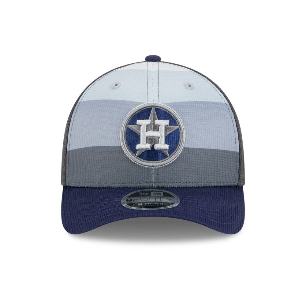 Houston Astros New Era 2025 Batting Practice 9FORTY M-Crown Adjustable Hat - Gray/Navy - New Era Online