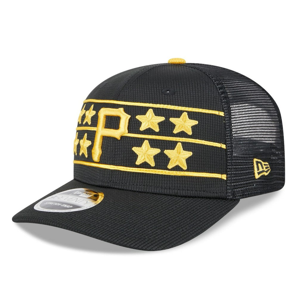Pittsburgh Pirates New Era 2025 Batting Practice 9SEVENTY Stretch-Snap Trucker Hat - Black - New Era on Sale