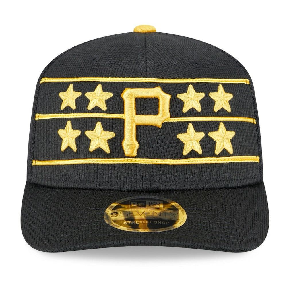 Pittsburgh Pirates New Era 2025 Batting Practice 9SEVENTY Stretch-Snap Trucker Hat - Black - New Era on Sale