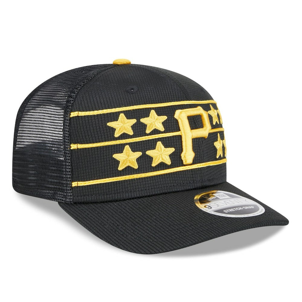 Pittsburgh Pirates New Era 2025 Batting Practice 9SEVENTY Stretch-Snap Trucker Hat - Black - New Era on Sale