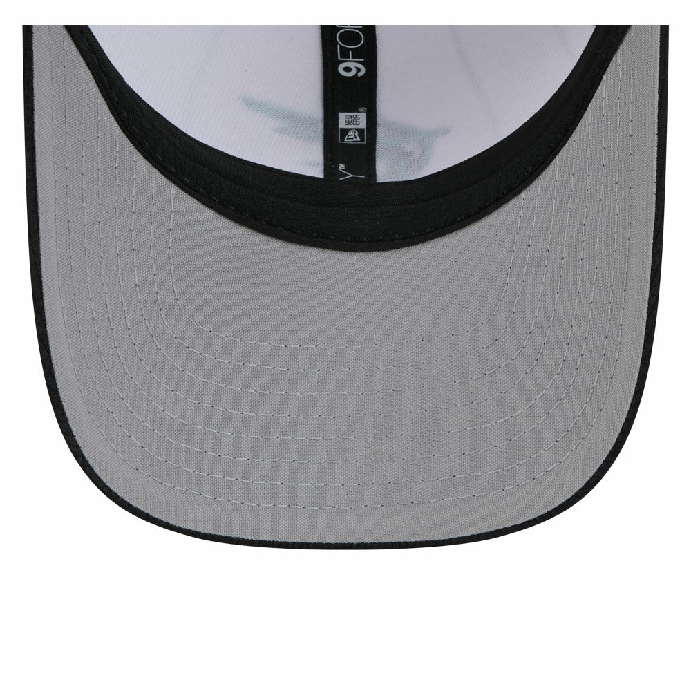 Miami Marlins New Era 2025 Batting Practice 9FORTY M-Crown Adjustable Hat - White/Black - New Era Discount