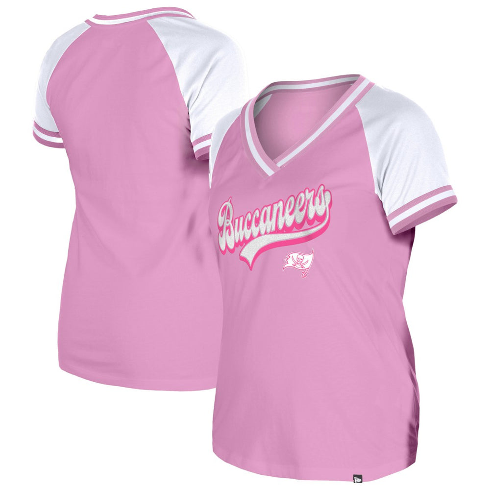 Tampa Bay Buccaneers New Era Women's Mommy & Me V-Neck T-Shirt Pink